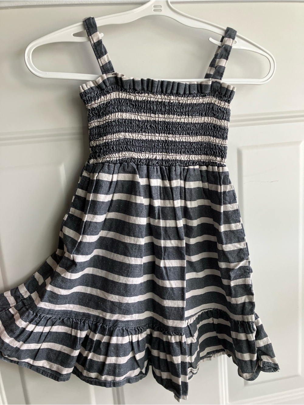Mebie baby striped linen blend dress 4T